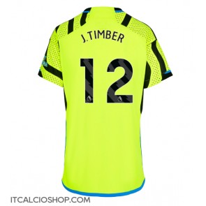 Arsenal Jurrien Timber #12 Seconda Maglia Femmina 2023-24 Manica Corta